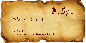 Mázi Szelim névjegykártya